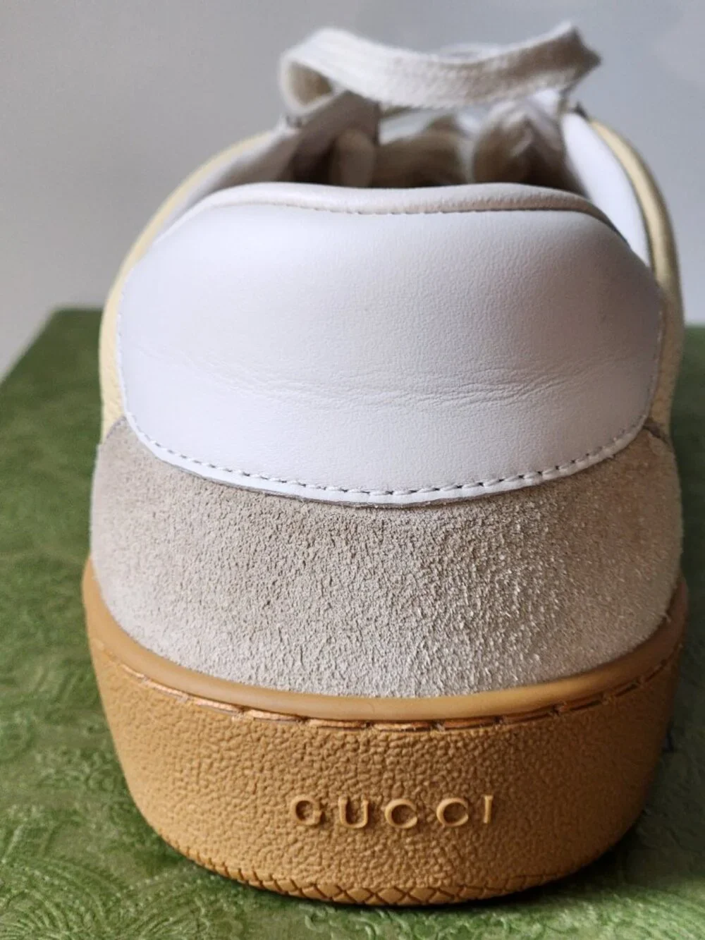 NIB Gucci G74 Web Low 'Oatmeal' sneakers G 9 US 9.5